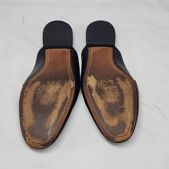 LINEA PAOLO ANNIE LOAFER MULES BLACK LEATHER LADIES 8 GUC - Picture 14 of 16